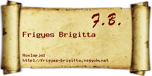 Frigyes Brigitta névjegykártya