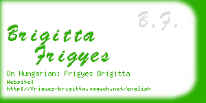 brigitta frigyes business card